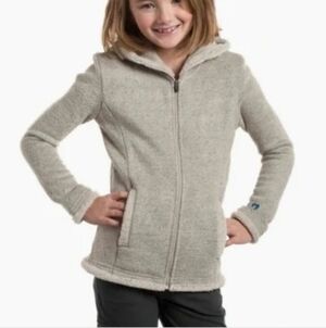 Kuhl Girls Apres Zip Up Sherpa Hoodie Jacket Size XL 14